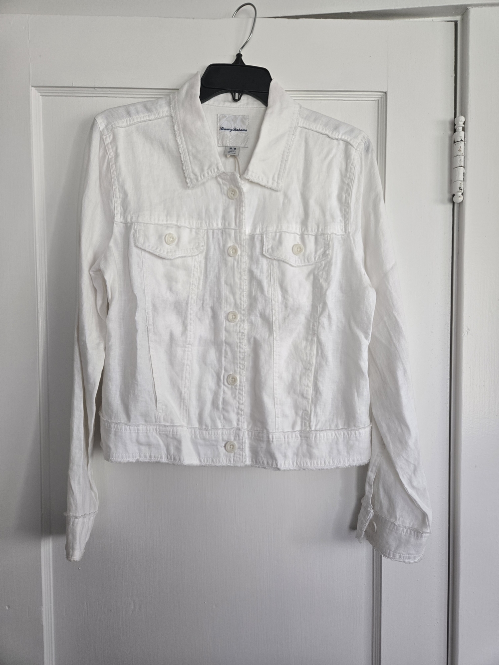 Tommy Bahama White 100% Linen Jacket